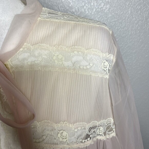 Miss Elaine‎ Vintage Peignoir Nightgown Robe Set Sz Small Union Label 1960s - Picture 10 of 12